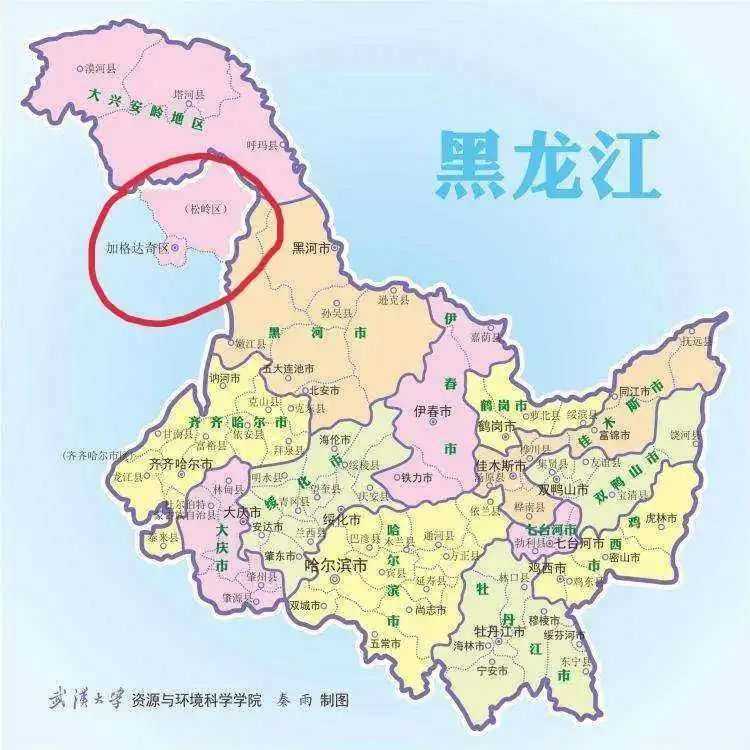 239f51951deae62a502d968d4f44b7c0eff8c716 加格達奇實際上不能算是飛地,因為松嶺區也歸黑龍江管理