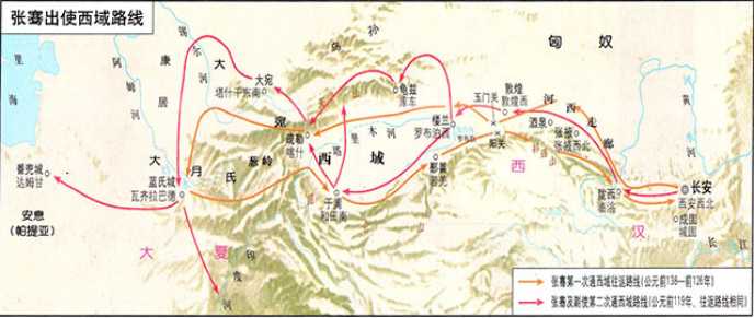 3157c6c727a3f53ff6836bdb29020123dcb88f23 張騫出使西域可稱得上是九死一生,耗費了13年