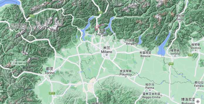 5769c535068e9a39efbce412298fe482d3ecb934 盧加諾湖(紅圈內)