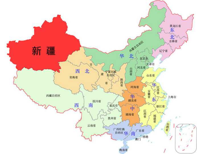 5e045a20ec8dd71b7e7d7f24bf4ca79e2ab62d84 新疆的陸地面積佔全國的六分之一