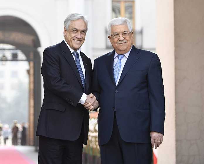 2018年，智利總統皮涅拉會見巴勒斯坦阿巴斯