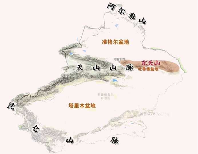 a3baeb39cea8ed716c55b1f2e78f64832a06194c 三山夾兩盆地的新疆地形特點