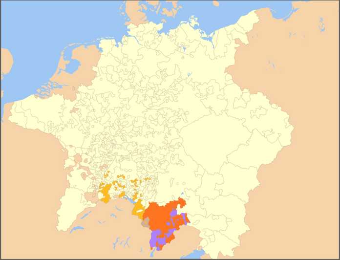 b9ff8619424388fcddd02e33e3d764d0ffb2fb92 蒂羅爾的位置(橙色)