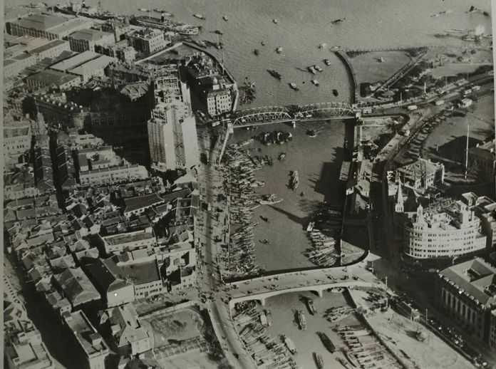 1935年前後航拍的蘇州河口