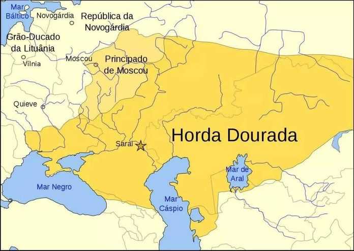 當時的金帳汗國地圖