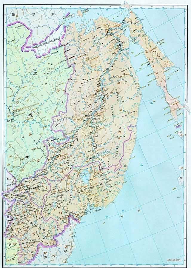 ded3d87c1e97669d29fbedbbe0d932fb96bb3a79 清朝中期的吉林將軍轄區全圖